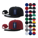 Decky Lot Of 25 Blank Flat Bill Snapback Caps Hats Solid Two Tone Wholesale Lots!!- 1 image