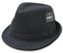 Decky Melton Fedora Fedoras Wool Band Hats Hipster Miami-Heather Charcoal-Small/Medium- 3 image