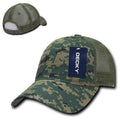 Decky Relaxed Camo 6 Panel Pre Curved Bill Trucker Baseball Caps Hats-MCU-