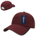 Decky Relaxed Soft Low Crown Dad Washed Cotton Polo Vintage 6 Panel Caps Hats-205-Cardinal-