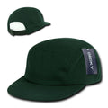 Decky Retro Flat Bill Performance 5 Panel Mesh Racer Caps Hats Unisex-Hunt Green-