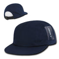Decky Retro Flat Bill Performance 5 Panel Mesh Racer Caps Hats Unisex-Navy-