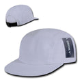 Decky Retro Flat Bill Performance 5 Panel Mesh Racer Caps Hats Unisex-White-