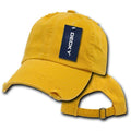 Decky Vintage Frayed Washed Vintage Worn Old Look Polo 6 Panel Dad Hats Caps-MANGO-