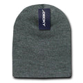 Decky Warm Winter Beanies Uncuffed Short Knit Ski Snowboard Caps Hats Unisex-KCS-Heather Charcoal-