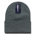 Decky Warm Winter Classic Beanies Cuffed Knit Ski Snowboard Skull Caps Hats Snug-KC-Heather Charcoal-