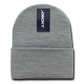 Decky Warm Winter Classic Beanies Cuffed Knit Ski Snowboard Skull Caps Hats Snug-KC-Heather Grey-