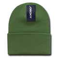 Decky Warm Winter Classic Beanies Cuffed Knit Ski Snowboard Skull Caps Hats Snug-KC-Olive-