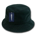 Decky Washed Cotton Twill Fisherman'S Polo Fitted Bucket Chino Hats Caps Unisex-S/M-Black-
