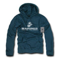 Fleece Pullover Hoodie Sweatshirt US Military Logo Air Force Army Marines-X-Large-Marines - Navy-
