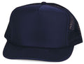 Youth Size Children Boys Girls Kids Foam Mesh 5 Panel Trucker Baseball Hats Caps-NAVY-