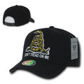 Gadsden Flag 3D Don'T Tread On Me Snake Texas Tea Party Hats Caps-Black-