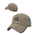 Gadsden Flag Rattlesnake Tea Party Don't Tread On Me Baseball Dad Caps Hats Polo-Khaki-
