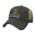 Gadsden Flag Rattlesnake Tea Party Don't Tread On Me Baseball Dad Caps Hats Polo-Olive-