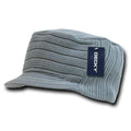 Gi Cadet Army Military Flat Top Beanies Caps Hats Ribbed Knit Visor Ski-Grey-
