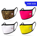4 Pack Kids Size Face Masks Comfort Fit Double Layer Washable Reusable Made in USA-PACK D-