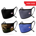 4 Pack Kids Size Face Masks Adjustable Double Layer Washable Reusable Made in USA-PACK A-