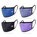4 Pack Face Masks Comfort Fit Double Layer Washable Reusable Made in USA-PACK B-
