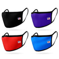 4 Pack Face Masks Comfort Fit Double Layer Washable Reusable Made in USA-PACK E-