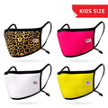 4 Pack Kids Size Face Masks Adjustable Double Layer Washable Reusable Made in USA-PACK D-