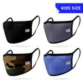 4 Pack Kids Size Face Masks Comfort Fit Double Layer Washable Reusable Made in USA-PACK A-