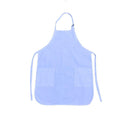 Full Adult Size Bib Aprons With 2 Waist Pockets Plain Solid Colors Kitchen Cook Chef Waiter Crafts Garden-WHITE-