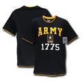 Military Air Force Army Marines USmc Coast Guard Pitch Double Layer Tee T-Shirts-Army - Black-Regular-Small