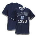 Military Air Force Army Marines USmc Coast Guard Pitch Double Layer Tee T-Shirts-Coast Guard - Navy-Regular-Small