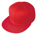 Plain Blank Solid Two Tone Retro Flat Bill Vintage 6 Panel Baseball Hats Caps-RED-