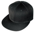 Plain Blank Solid Two Tone Retro Flat Bill Vintage 6 Panel Baseball Hats Caps-BLACK-
