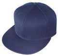 Plain Blank Solid Two Tone Retro Flat Bill Vintage 6 Panel Baseball Hats Caps-NAVY-