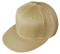 Plain Blank Solid Two Tone Retro Flat Bill Vintage 6 Panel Baseball Hats Caps-KHAKI-