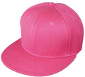 Plain Blank Solid Two Tone Retro Flat Bill Vintage 6 Panel Baseball Hats Caps-PINK-