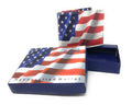 100 LOT Printed Designs Bifold Wallets In Gift Box Cash Card Id Slots Mens Womens Youth Wholesale-USA FLAG-