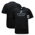 Rapid Dominance Marine Proud Patriotic Military Cotton Graphics T-Shirts Tees-No Greater - Black-Regular-Small