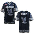 Rapid Dominance Military Football Jersey Navy Air Force Army Marines T Shirts-AIR FORCE EAGLE - NAVY-Regular-Medium