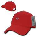 Rapid Dominance Cotton Polo USA American Flag Small Stamp Baseball Dad Caps Hats-Red-