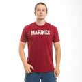 Rapid Felt Applique Military Air Force Navy Marine Navy Army T-Shirts Tees-Marine-Maroon-Regular-Medium