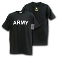 Rapid Dominance Military Air Force Marine Navy Army Law Enforcement T-Shirts Tees-Army Text - Black-Regular-Small