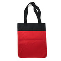 Reusable Grocery Shopping Totes Bags Travel Gym Sports Plain 14X15-Red/Black-