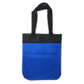Reusable Grocery Shopping Totes Bags Travel Gym Sports Plain 14X15-Royal/Black-