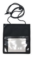 100 Conference Badges Id Card Holder Trade Show Badge Zipper Wholesale Bulk 5X6-BLACK-