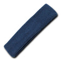 Set Of 2 - Soft Terry Cloth Elastic Headbands Sweatband Sports Run Jog Gym Yoga-NAVY-