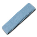 Set Of 2 - Soft Terry Cloth Elastic Headbands Sweatband Sports Run Jog Gym Yoga-POWDER-