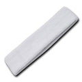 Set Of 2 - Soft Terry Cloth Elastic Headbands Sweatband Sports Run Jog Gym Yoga-White-