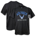 US Patriotic Military Army Air Force Marines Navy Law Enforcement T-Shirts Tees-Air Force Classic - Black-Medium-S27