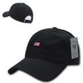 USA American Flag United We Stand Gadsden Baseball Dad Caps Hats Cotton Polo-A03-Black -Small USA Flag-