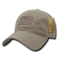 USA American Flag United We Stand Gadsden Baseball Dad Caps Hats Cotton Polo-A03-Khakhi with Flag-