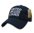 USA American Flag United We Stand Gadsden Baseball Dad Caps Hats Cotton Polo-A03-Navy - United We Stand-