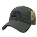 USA American Flag United We Stand Gadsden Baseball Dad Caps Hats Cotton Polo-A03-Olive with Flag-